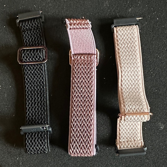 Other - Black, Rose Gold, and Beige Stretch Smart Watch Straps - Regular Size NWOT